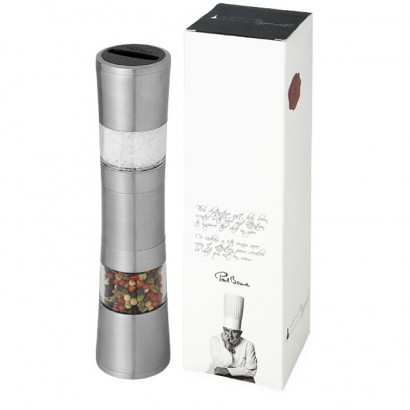 Dual pepper and salt grinder