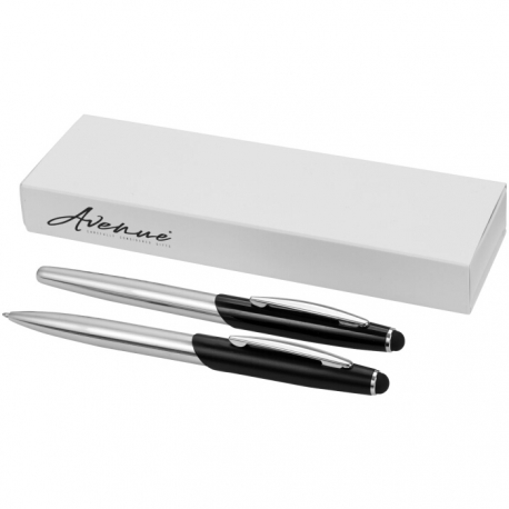Geneva stylus ballpoint pen and rollerball pen gift set
