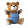 Bear plush with advertising pants
