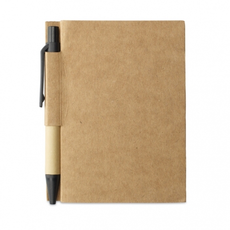 Memo note with mini recycled pen