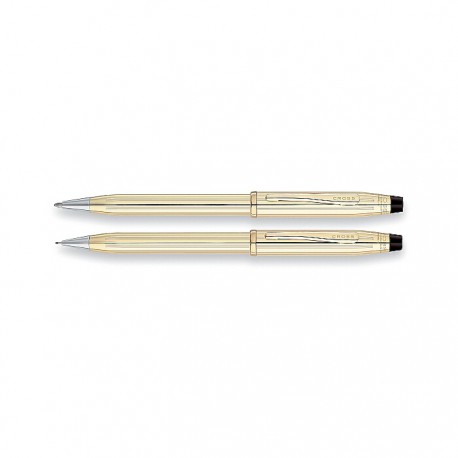 Century II 10 Karat Gold Filled/Rolled Gold Pen and Pencil Set With 23K Gold Plated appointments