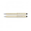Century II 10 Karat Gold Filled/Rolled Gold Pen and Pencil Set With 23K Gold Plated appointments