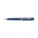 Townsend Polished Blue Quartz Lacquer Ballpoint With Rhodium Plated appointments
