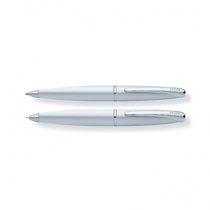 ATX Matte Chrome Pen and Pencil Set With Chrome Plated appointments