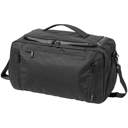 Duffel with tablet pocket