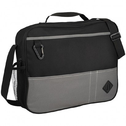 Conference style briefcase with zipped main compartment