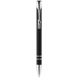 Rubber coated ballpoint pen with click action mechanism