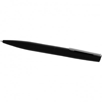 Twist action mechanism ballpoint pen with smooth rubber finish