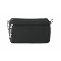 Cosmetic bag with double zipper