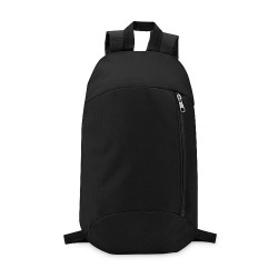 Backpack in 600D polyester with zippered outside pocket and for comfort a padded back section in 210D polyester