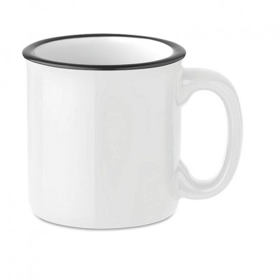 Ceramic vintage style mug 240 ml capacity with special coating for sublimation print