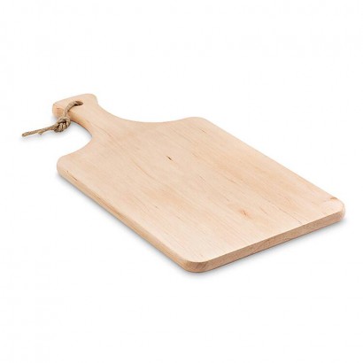 Cutting board with handle and cord hanger, manufactured in EU Alder wood