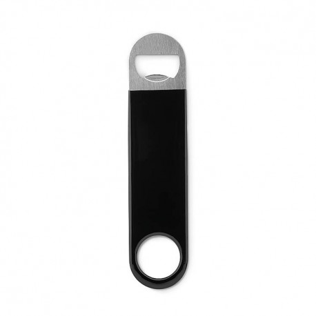 Stainless steel speed bottle opener with plastic coated surface