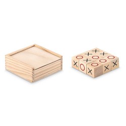 Wooden tic tac toe game set