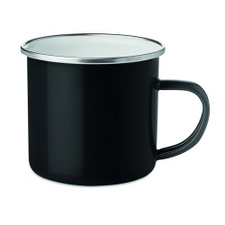 Metal vintage mug with enamel layer, 350 ml