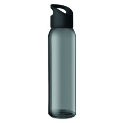 Glass bottle with PP lid with hanging/ carrying loop, 470 ml