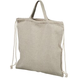 Recycled cotton drawstring backpack