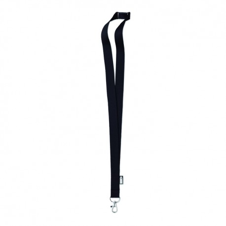 Lanyard in RPET with metal hook and safety breakaway