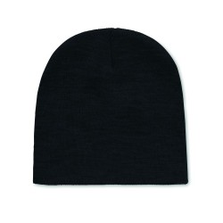 Unisex knitted Beanie hat in soft stretchable RPET polyester
