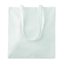 Bamboo fibre cotton shopping bag with long handles