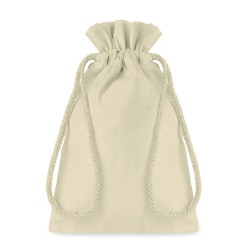 Small gift cotton draw cord bag, 14 x 22cm
